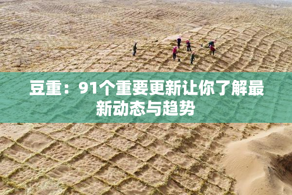 豆重：91个重要更新让你了解最新动态与趋势