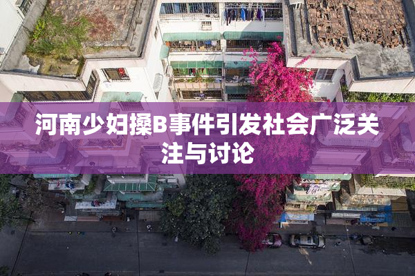 河南少妇搡B事件引发社会广泛关注与讨论