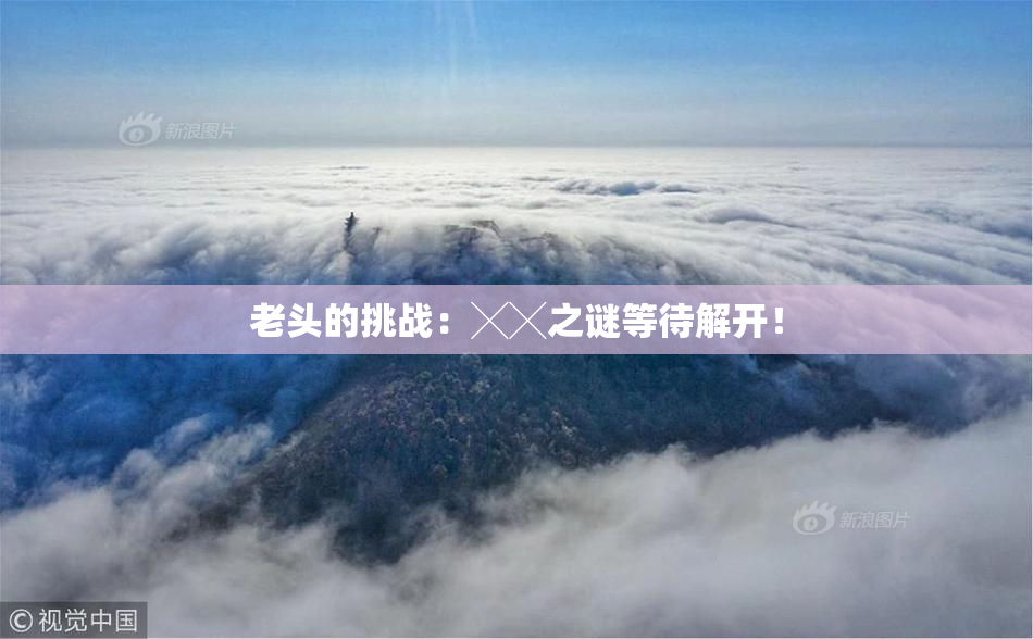 老头的挑战：╳╳之谜等待解开！
