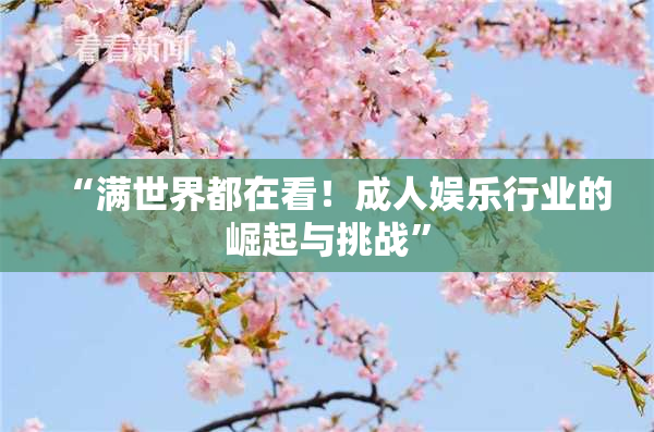 “满世界都在看！成人娱乐行业的崛起与挑战”