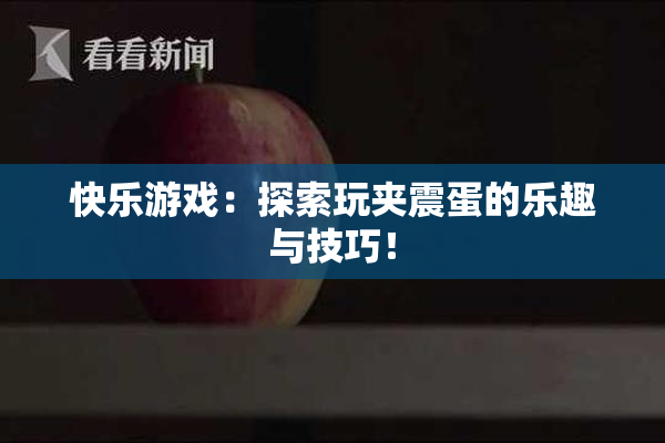 快乐游戏：探索玩夹震蛋的乐趣与技巧！