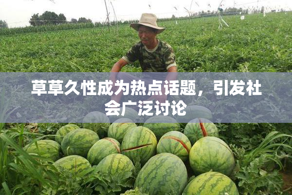 草草久性成为热点话题，引发社会广泛讨论