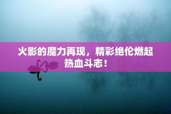 火影的魔力再现，精彩绝伦燃起热血斗志！