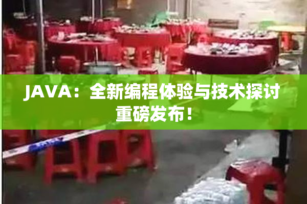 JAVA：全新编程体验与技术探讨重磅发布！