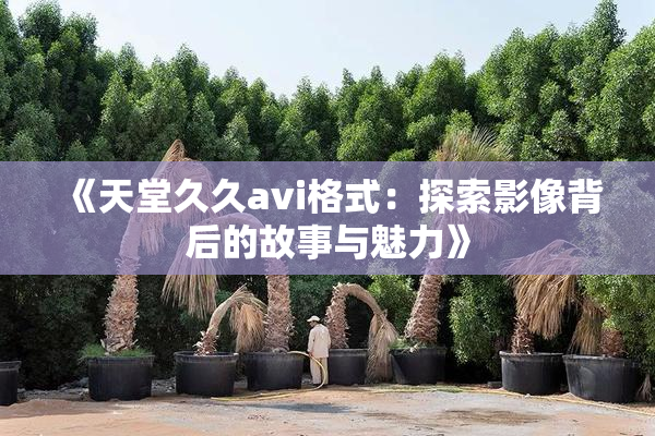《天堂久久avi格式：探索影像背后的故事与魅力》