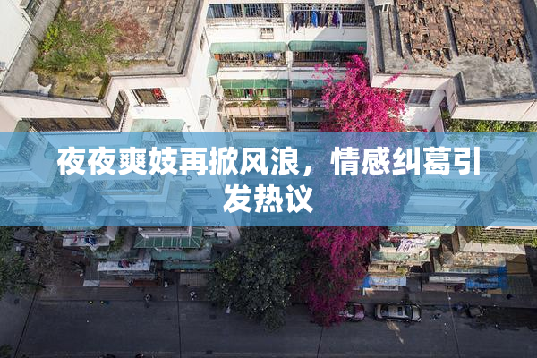 夜夜爽妓再掀风浪，情感纠葛引发热议