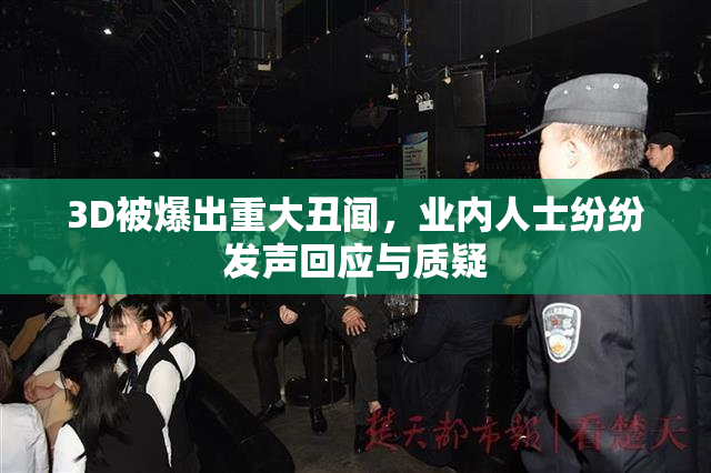 3D被爆出重大丑闻，业内人士纷纷发声回应与质疑