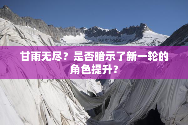 甘雨无尽？是否暗示了新一轮的角色提升？