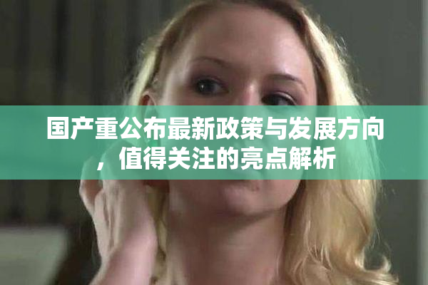 国产重公布最新政策与发展方向，值得关注的亮点解析
