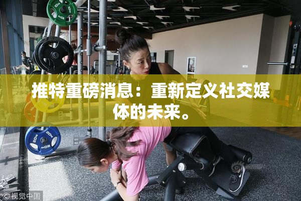 推特重磅消息：重新定义社交媒体的未来。