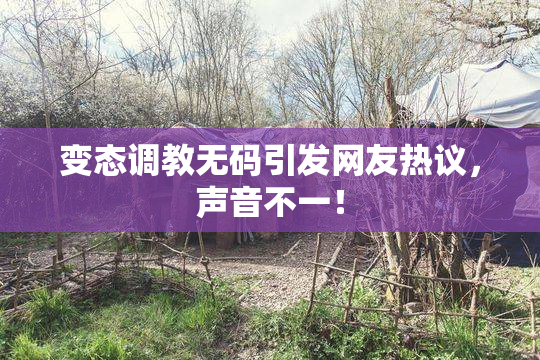 变态调教无码引发网友热议，声音不一！