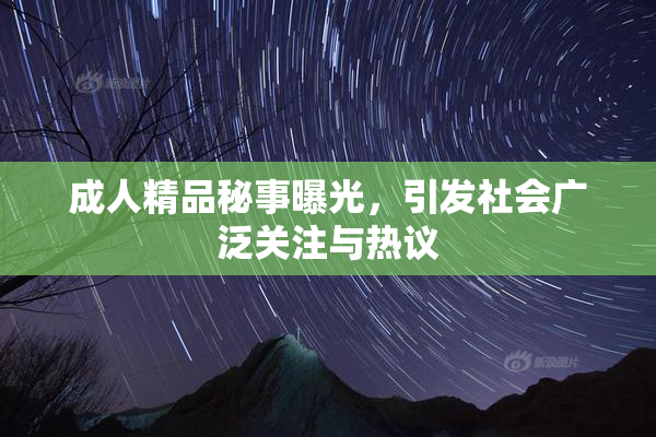 成人精品秘事曝光，引发社会广泛关注与热议