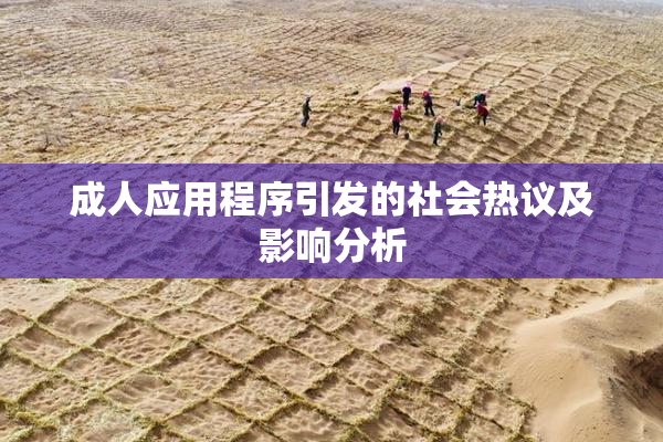 成人应用程序引发的社会热议及影响分析