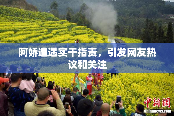 阿娇遭遇实干指责，引发网友热议和关注