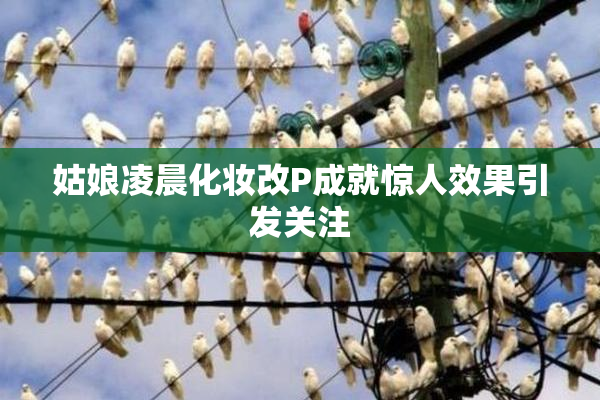 姑娘凌晨化妆改P成就惊人效果引发关注