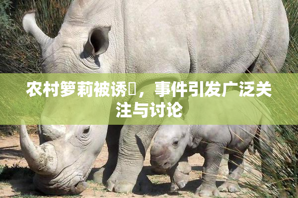 农村箩莉被诱奷，事件引发广泛关注与讨论
