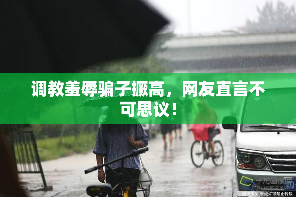 调教羞辱骗子撅高，网友直言不可思议！