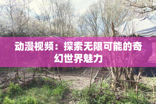 动漫视频：探索无限可能的奇幻世界魅力