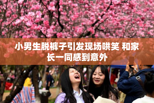 小男生脱裤子引发现场哄笑 和家长一同感到意外