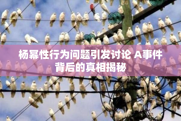 杨幂性行为问题引发讨论 A事件背后的真相揭秘
