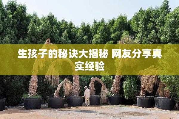 生孩子的秘诀大揭秘 网友分享真实经验