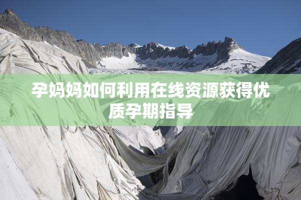 孕妈妈如何利用在线资源获得优质孕期指导