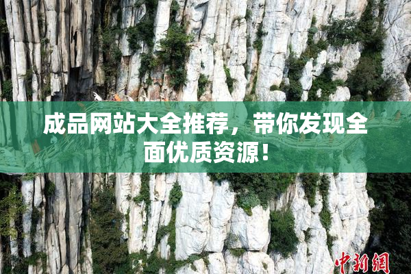 成品网站大全推荐，带你发现全面优质资源！