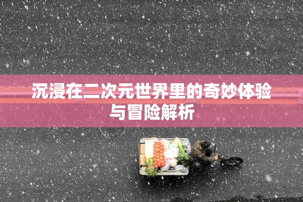 沉浸在二次元世界里的奇妙体验与冒险解析