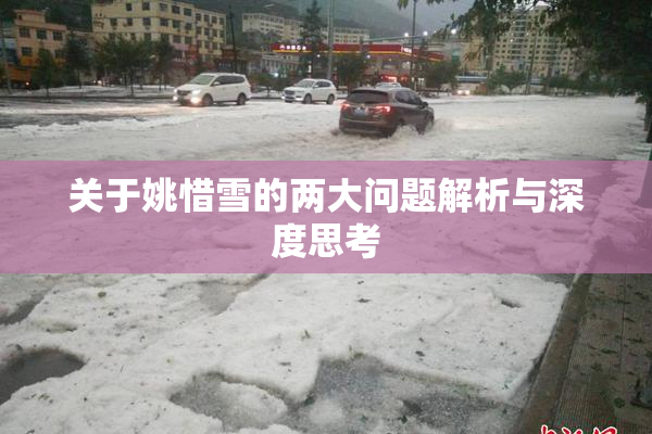 关于姚惜雪的两大问题解析与深度思考