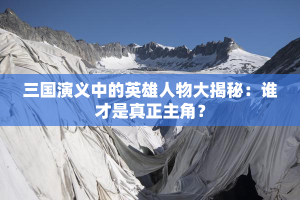 三国演义中的英雄人物大揭秘：谁才是真正主角？