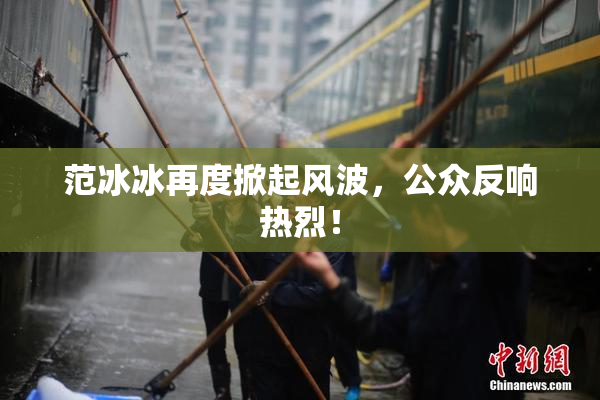 范冰冰再度掀起风波，公众反响热烈！