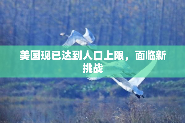美国现已达到人口上限，面临新挑战