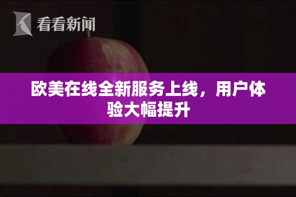 欧美在线全新服务上线，用户体验大幅提升
