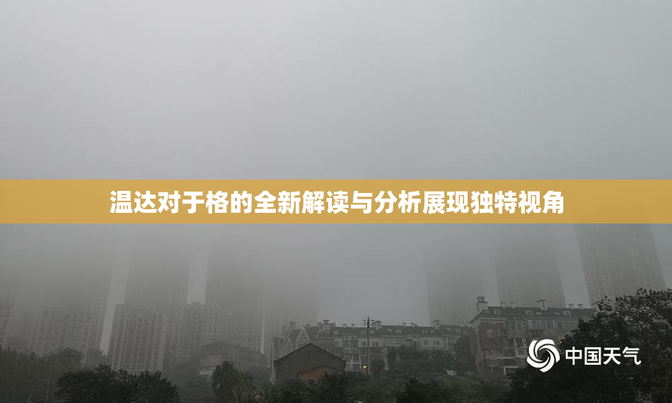 温达对于格的全新解读与分析展现独特视角