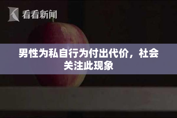 男性为私自行为付出代价，社会关注此现象