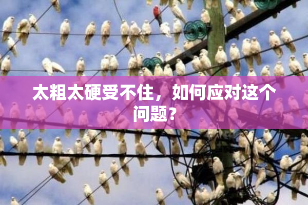 太粗太硬受不住，如何应对这个问题？