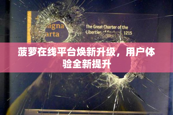菠萝在线平台焕新升级，用户体验全新提升