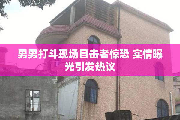 男男打斗现场目击者惊恐 实情曝光引发热议