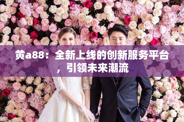 黄a88：全新上线的创新服务平台，引领未来潮流