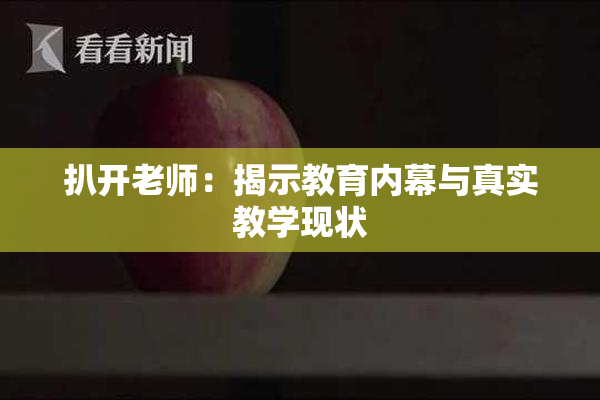 扒开老师：揭示教育内幕与真实教学现状