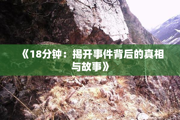 《18分钟：揭开事件背后的真相与故事》