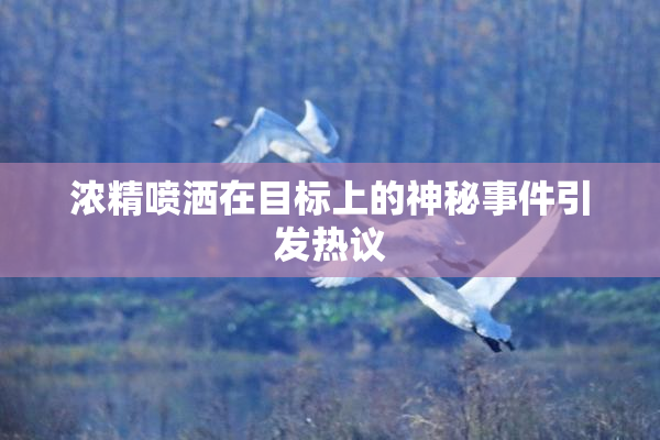 浓精喷洒在目标上的神秘事件引发热议