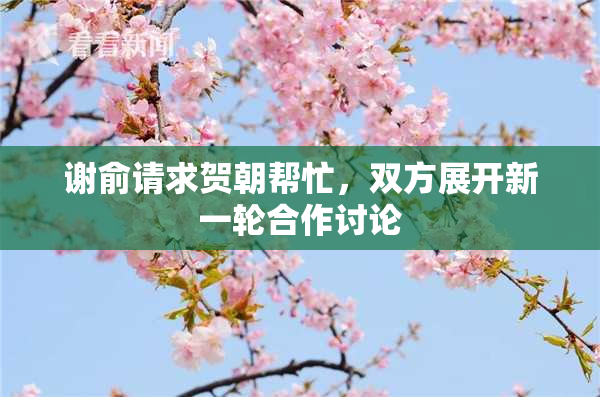 谢俞请求贺朝帮忙，双方展开新一轮合作讨论