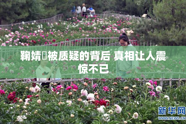 鞠婧祎被质疑的背后 真相让人震惊不已