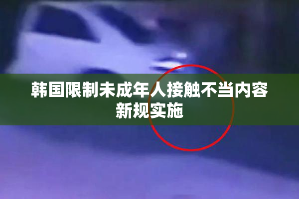 韩国限制未成年人接触不当内容新规实施