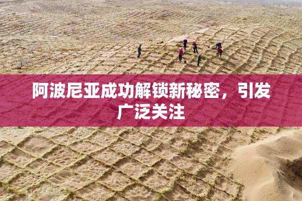 阿波尼亚成功解锁新秘密，引发广泛关注