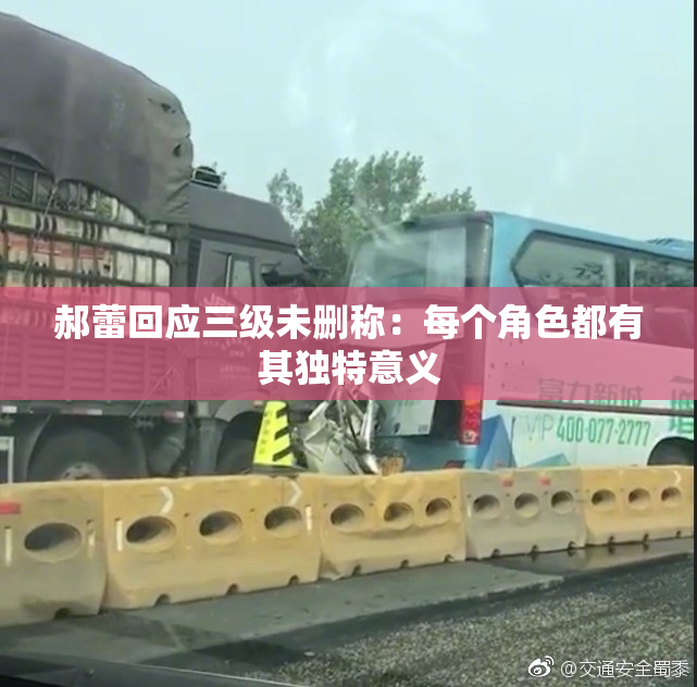 郝蕾回应三级未删称：每个角色都有其独特意义