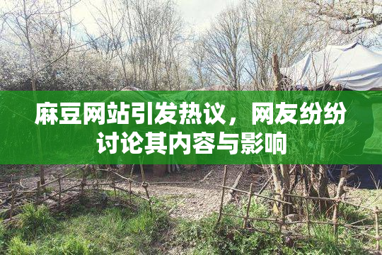 麻豆网站引发热议，网友纷纷讨论其内容与影响
