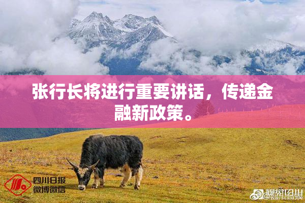 张行长将进行重要讲话，传递金融新政策。