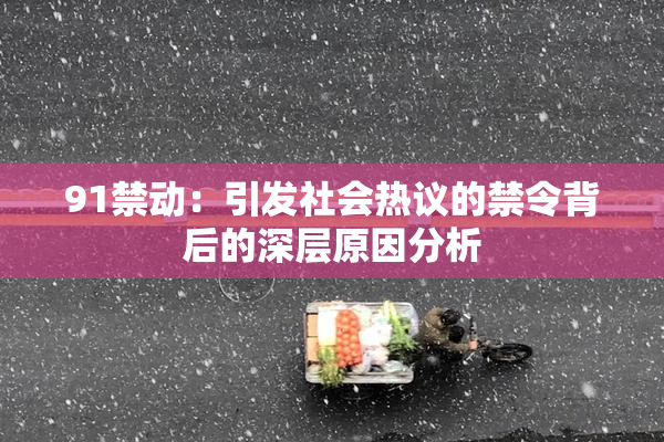 91禁动：引发社会热议的禁令背后的深层原因分析